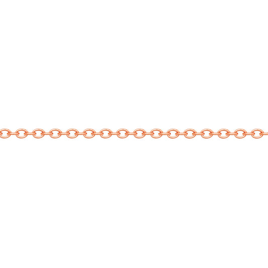 Rose-Gold-plated Silver  Rolo Pendant Chain Necklace 16-20 inch - ACN044C