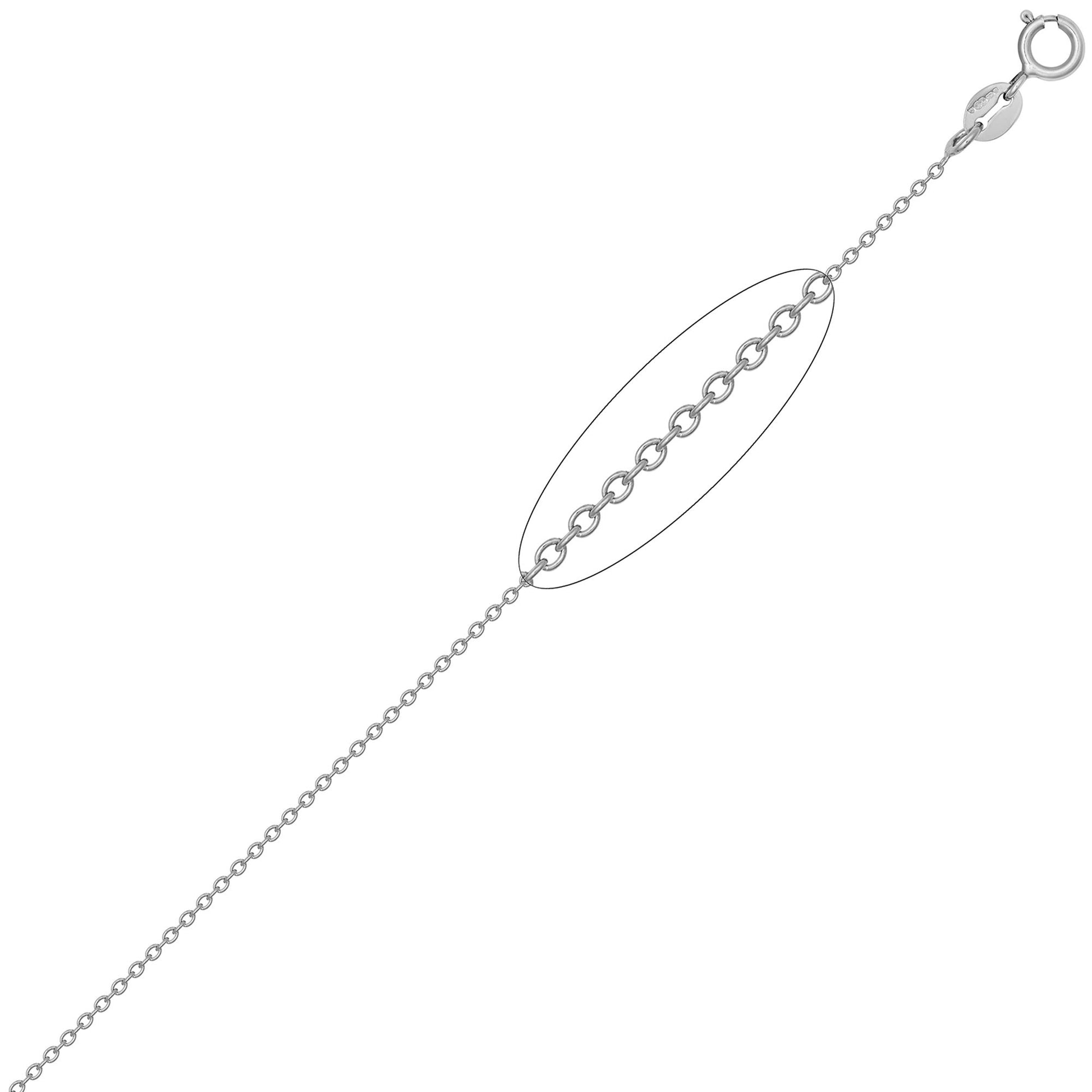 Silver  Oval Belcher Rolo 2mm Pendant Chain Necklace 16-20" - ACN044D