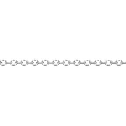 Silver  Oval Belcher Rolo 2mm Pendant Chain Necklace 16-20" - ACN044D