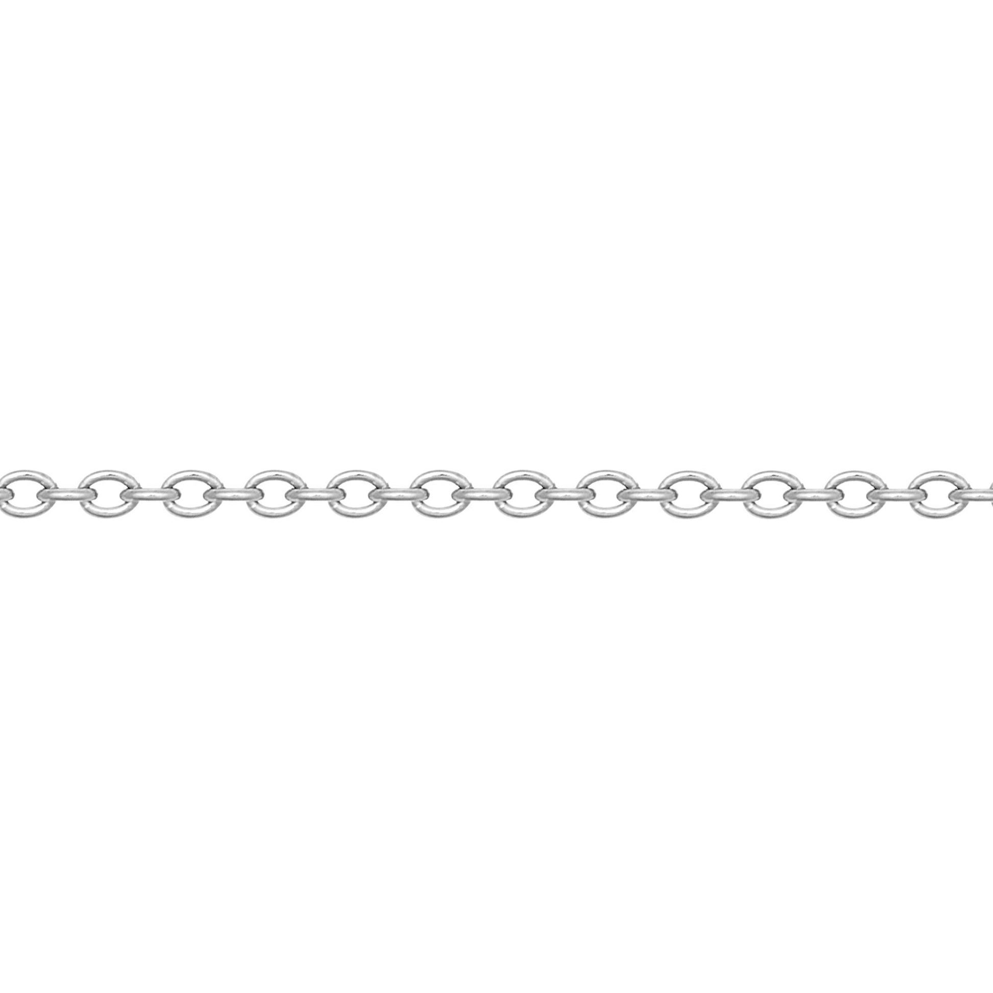 Silver  Oval Belcher Rolo 2mm Pendant Chain Necklace 20-24" - ACN044D