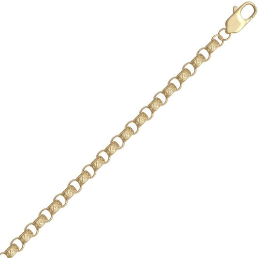 Gold-Plated Silver  Carved Filigree Belcher Chain Necklace - ACN048A-GP-24