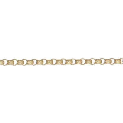Gold-Plated Silver  Carved Filigree Belcher Chain Necklace - ACN048A-GP-24