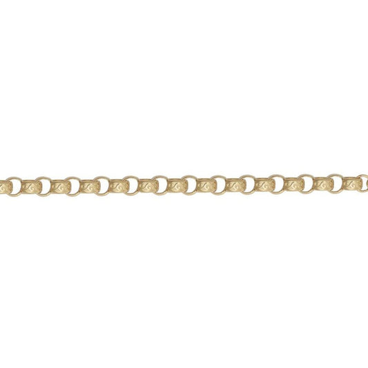 Gold-Plated Silver  Carved Filigree Belcher Chain Necklace - ACN048A-GP-24