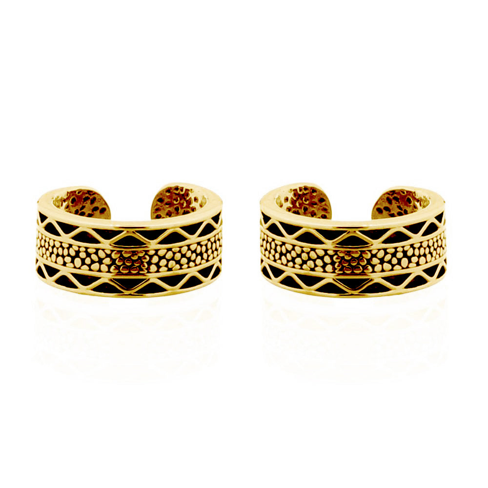 Gold-plated Silver  Reptile Pattern Clip-on Helix Cuff Earrings - AEC013A