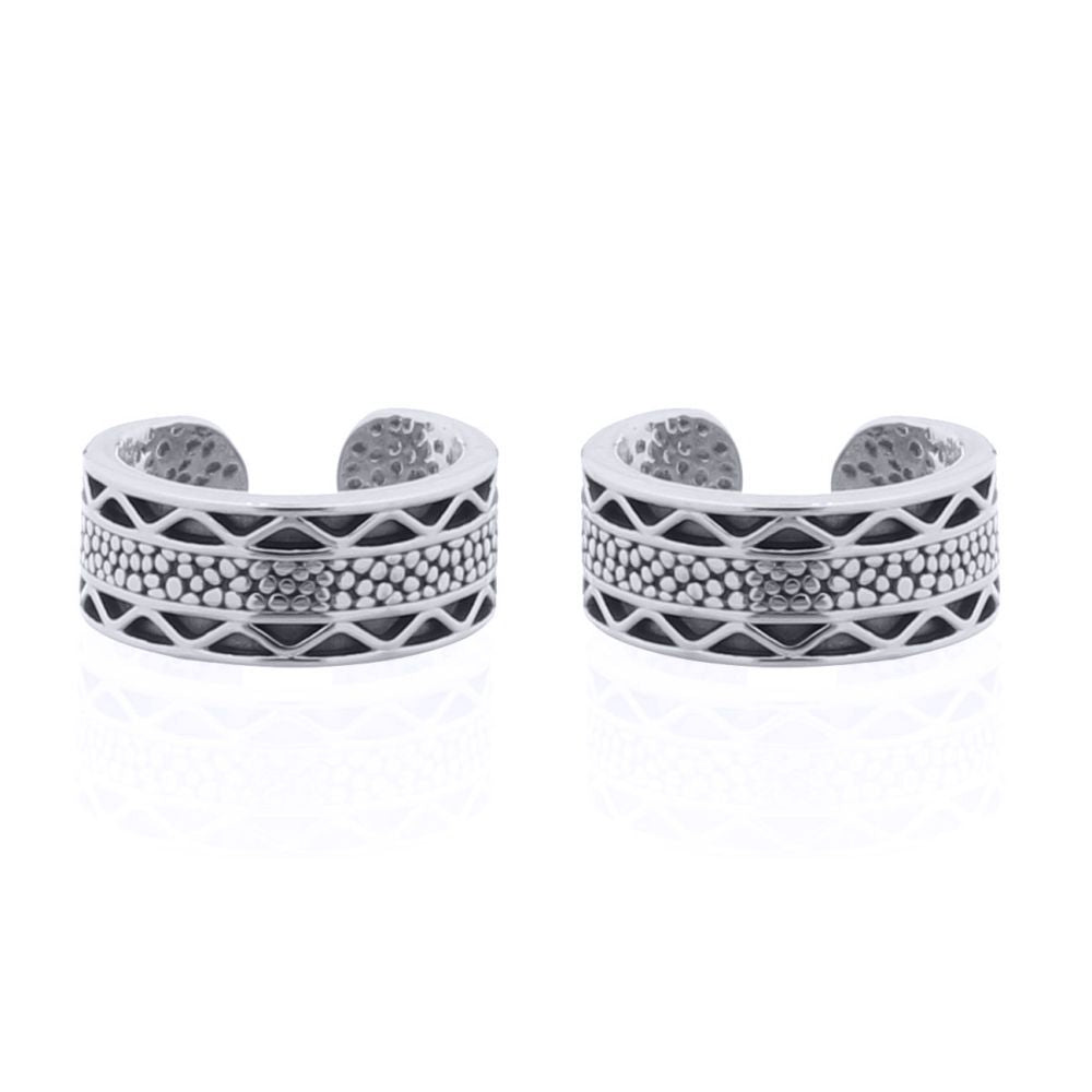 Silver  Cobbled Reptile Pattern Slip-on Helix Cuff Earrings - AEC013