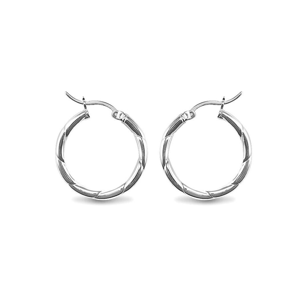 Sterling Silver  Hoop Earrings - 3mm - 2.4cm - AER013A