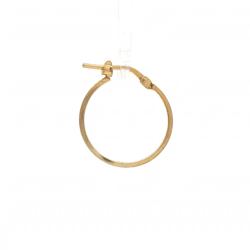 Gold-Plated Sterling Silver  Square Tube 1mm Hoop Earrings 18mm - AER272A-GP