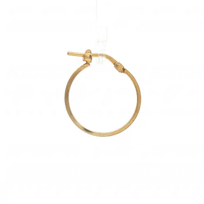 Gold-Plated Sterling Silver  Square Tube 1mm Hoop Earrings 18mm - AER272A-GP