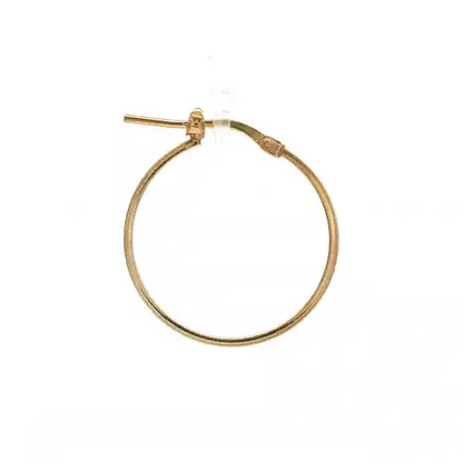 Gold-Plated Sterling Silver  Square Tube 1mm Hoop Earrings 22mm - AER272B-GP