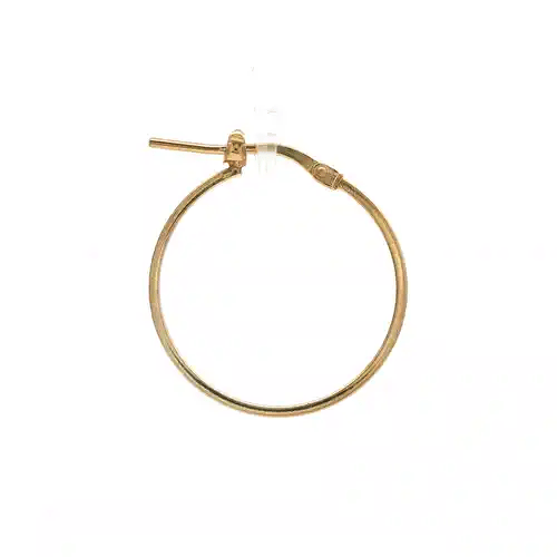 Gold-Plated Sterling Silver  Square Tube 1mm Hoop Earrings 22mm - AER272B-GP