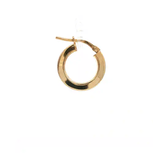 Gold-Plated Sterling Silver  Square Tube 2.5mm Hoop Earrings 15mm - AER273A-GP
