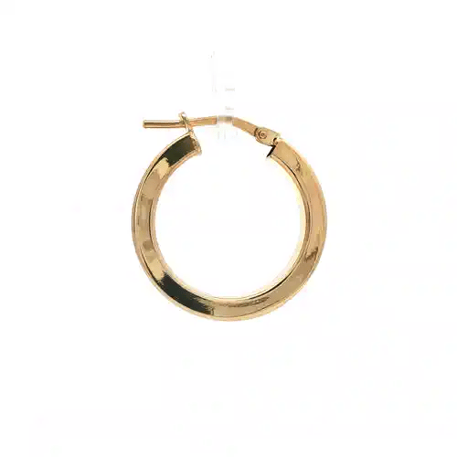 Gold-Plated Sterling Silver  Square Tube 2.5mm Hoop Earrings 20mm - AER273B-GP