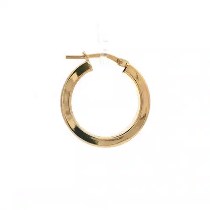Gold-Plated Sterling Silver  Square Tube 2.5mm Hoop Earrings 20mm - AER273B-GP