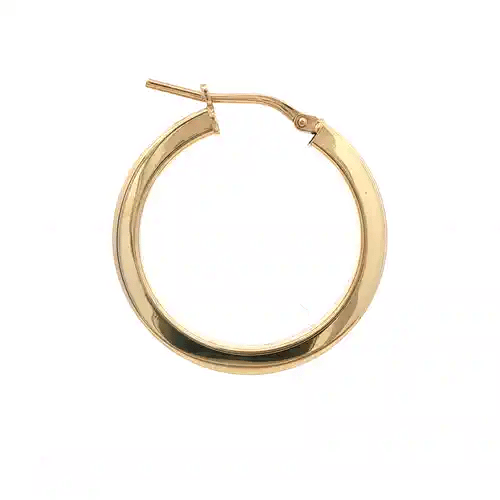 Gold-Plated Sterling Silver  Square Tube 2.5mm Hoop Earrings 25mm - AER273C-GP