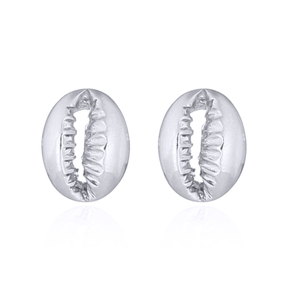 Silver  Caffeine-free Coffee Bean Stud Earrings - AES164