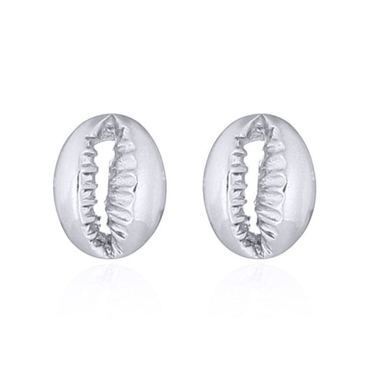 Silver Caffeine-free Coffee Bean Stud Earrings - AES164