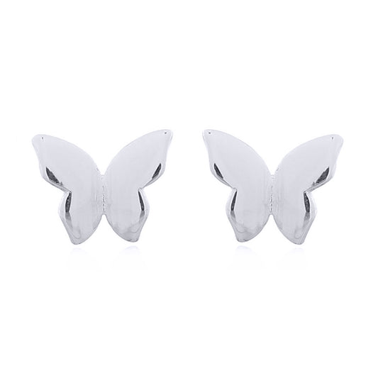 Silver  Floating Butterflies Stud Earrings - AES167