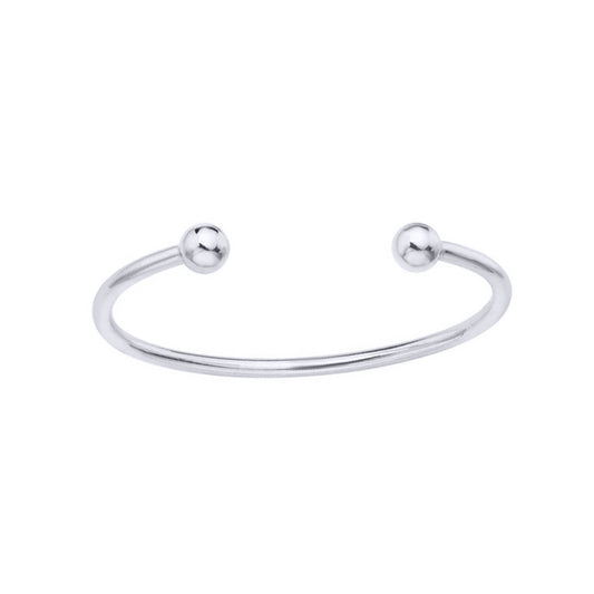 Kids Sterling Silver  Torque Baby Bangle Bracelet 2.5mm - AKB012