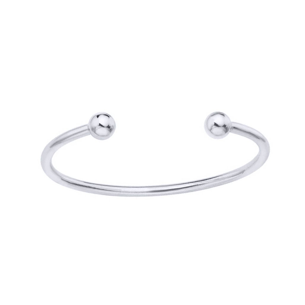 Kids Sterling Silver  Torque Baby Bangle Bracelet 2.5mm - AKB012