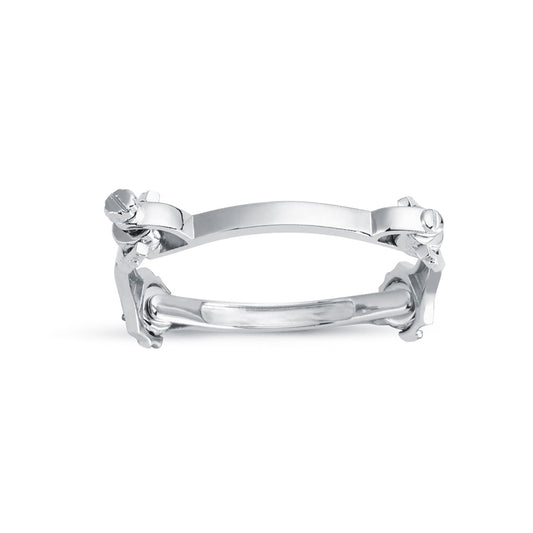 Kids Sterling Silver  Spanner & Socket Baby Bangle Bracelet 4mm - AKB019