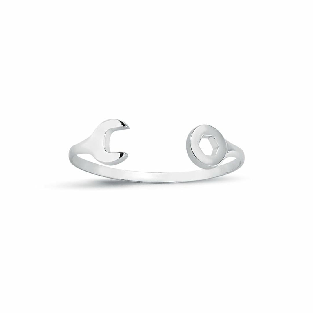 Kids Sterling Silver  Spanner Baby Bangle Bracelet 3mm - AKB021