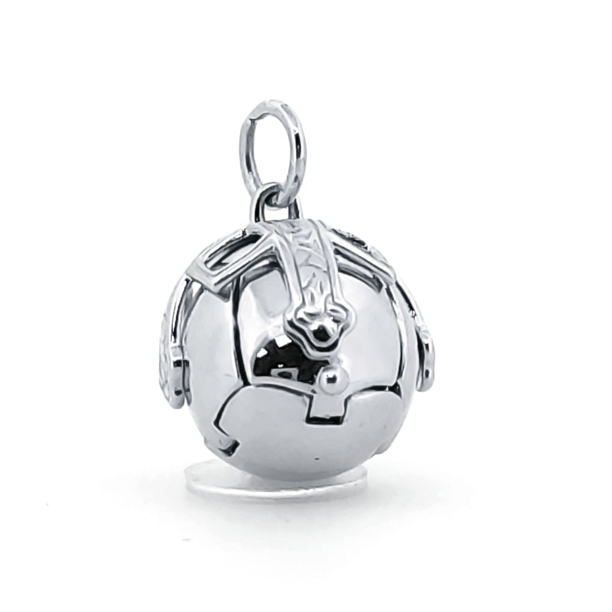 Men's Silver  Masonic Foldable Fob Orb Charm Medium 13mm Ball 40mm - AMS002