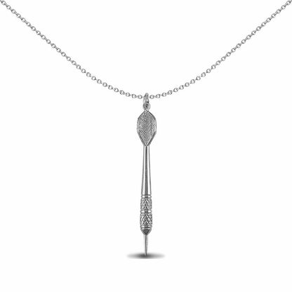 Sterling Silver  large dart Charm Pendant - 18 inch Chain - APD021