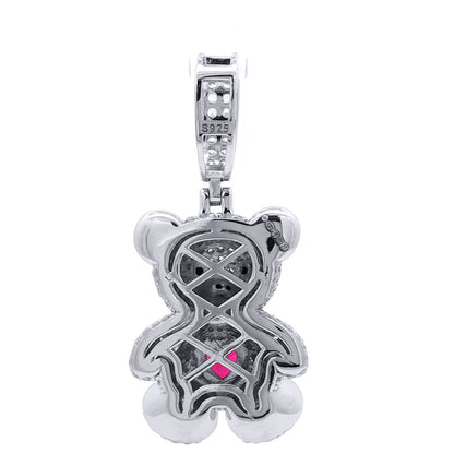 Rhodium Plated Sterling Silver Cubic Zirconia Pendant - APD237