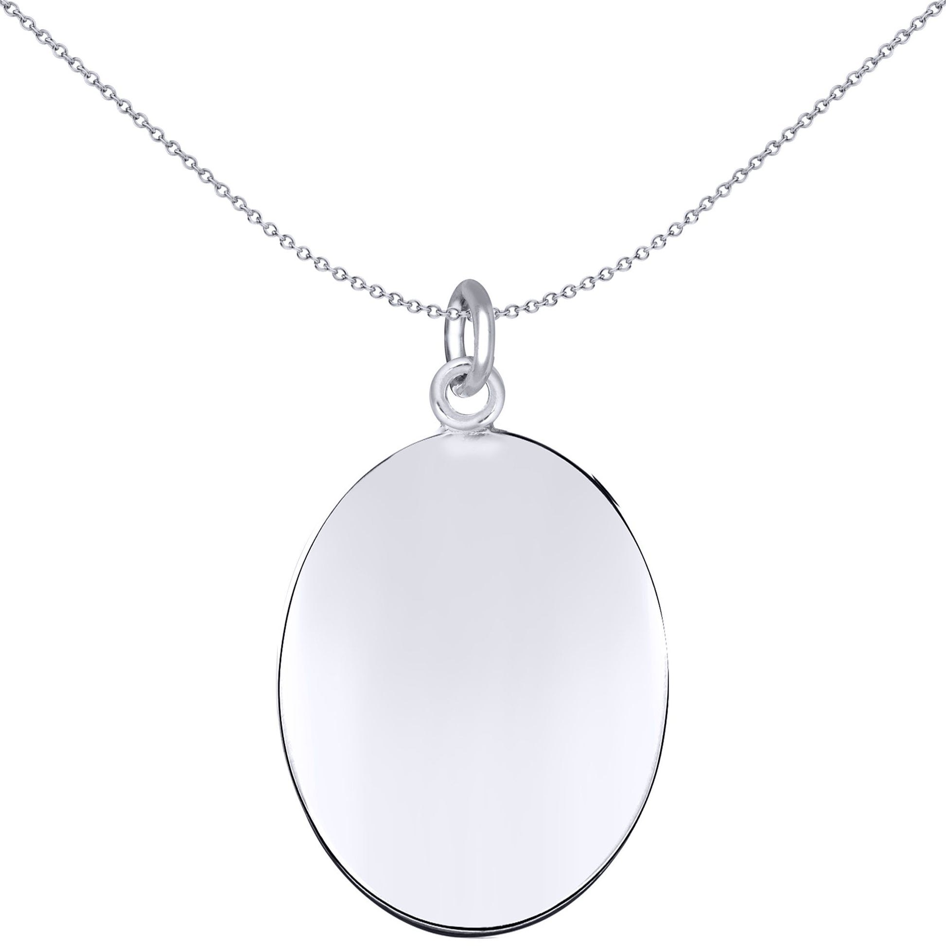 Sterling Silver  Oval St Christopher Medallion Pendant - APM011