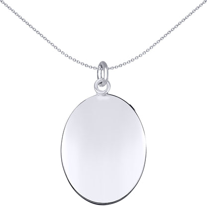 Sterling Silver  Oval St Christopher Medallion Pendant - APM011
