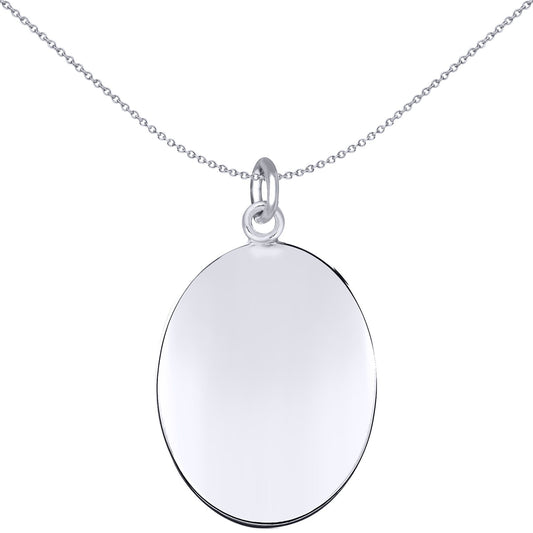 Sterling Silver  Oval St Christopher Medallion Pendant - APM011
