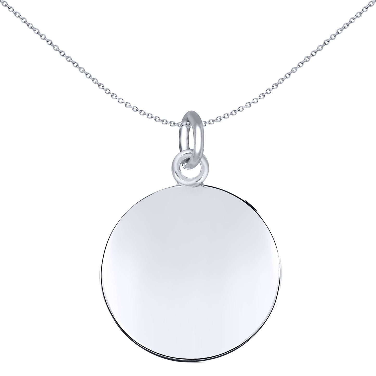 Sterling Silver  Round St Christopher Medallion Pendant 16mm - APM012