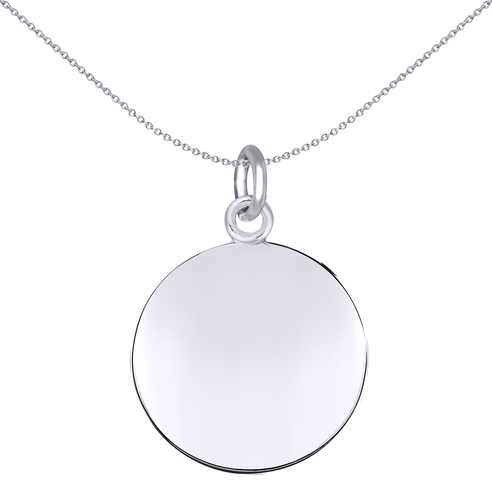 Sterling Silver  Round St Christopher Medallion Pendant 16mm - APM012