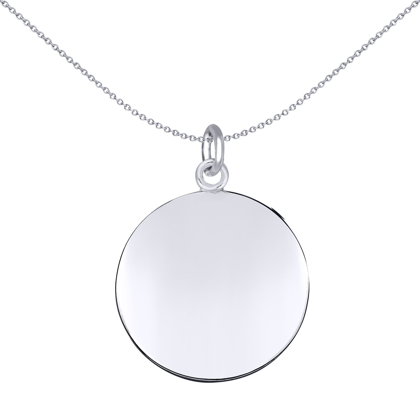 Sterling Silver  Round St Christopher Medallion Pendant 19mm - APM013