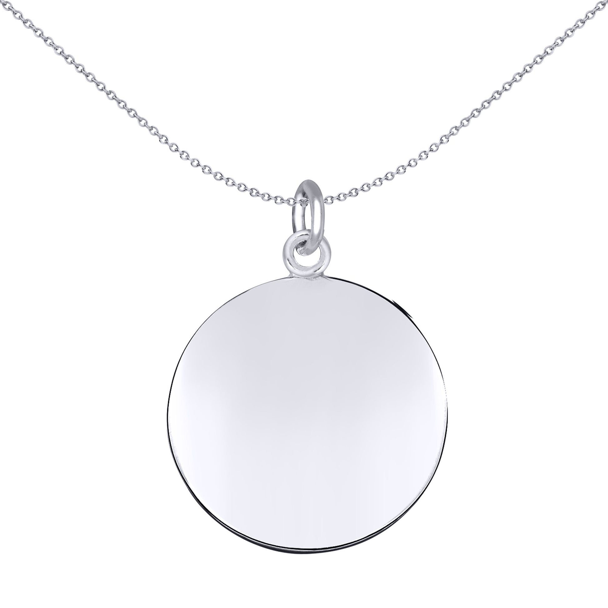 Sterling Silver  Round St Christopher Medallion Pendant 19mm - APM013