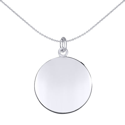 Sterling Silver  Round St Christopher Medallion Pendant 19mm - APM013