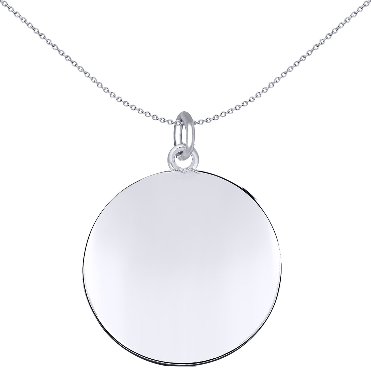 Sterling Silver  Round St Christopher Medallion Pendant 22mm - APM014