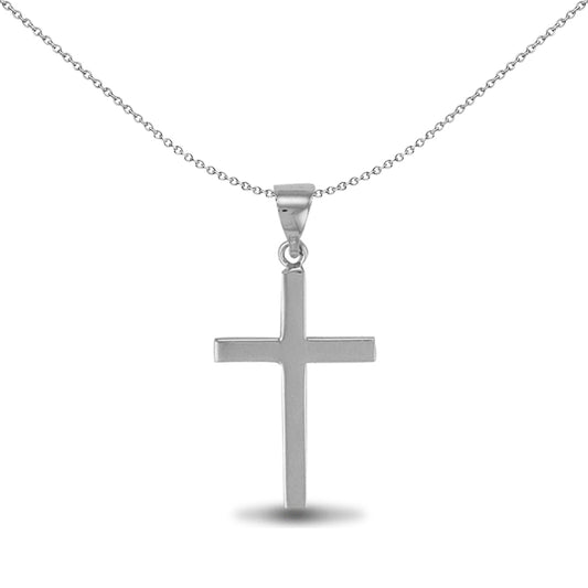 Sterling Silver  solid stamped Religious Cross Pendant 25mm - APX013