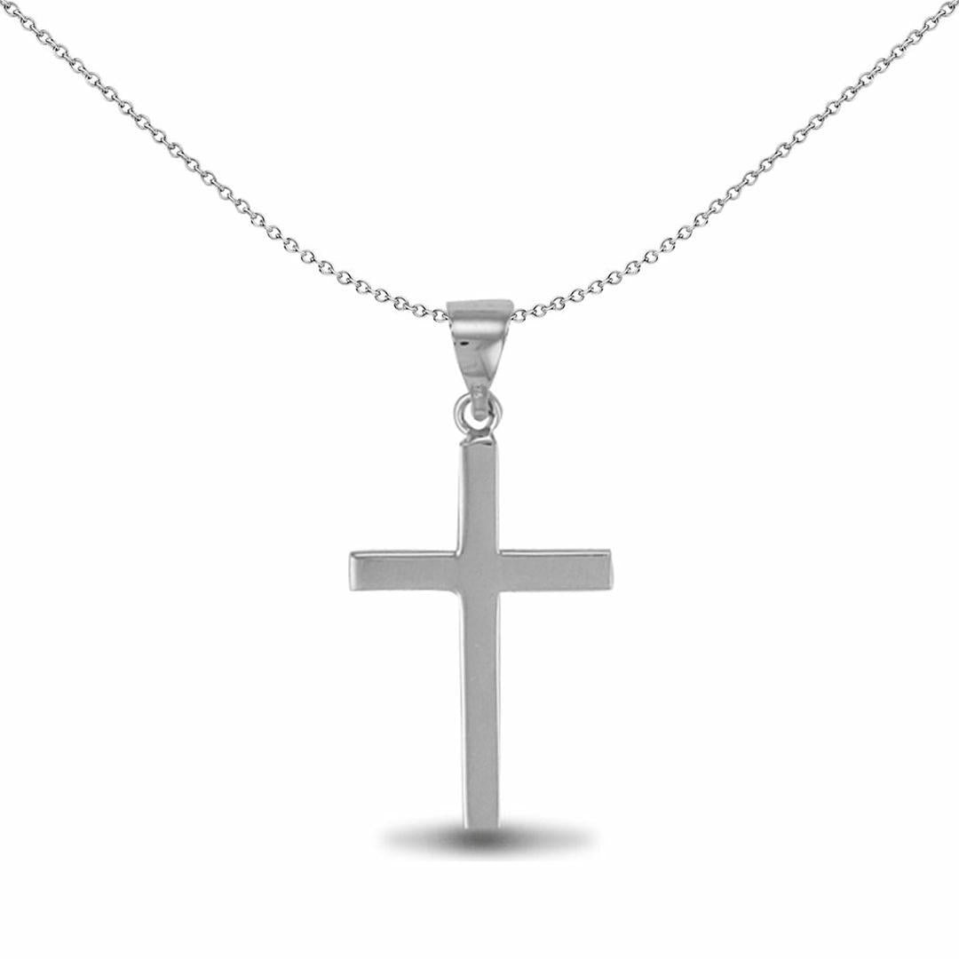 Sterling Silver  solid stamped Religious Cross Pendant 25mm - APX013