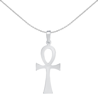 Sterling Silver  Egyptian Hieroglyph Ankh Cross Pendant - APX030