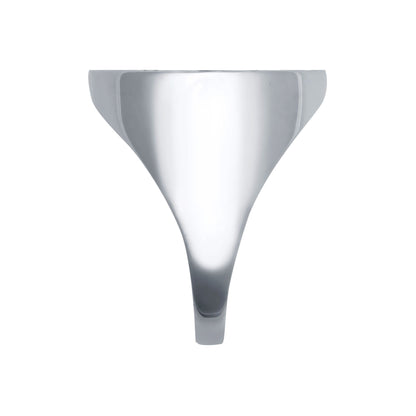 Silver  Domed Polished St George Dragon Ring (Full Sovereign Size) - ARN112-F