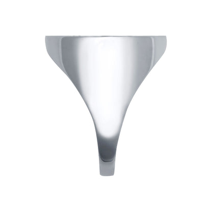 Silver  Domed Polished Full Sovereign Mount Ring - ARN112-F