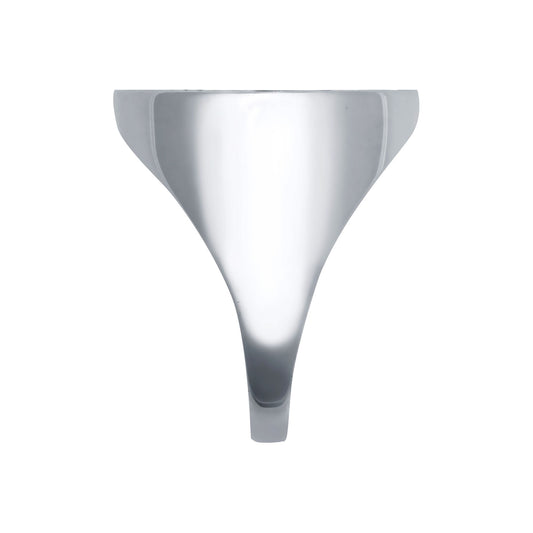 Silver  Domed Polished Full Sovereign Mount Ring - ARN112-F