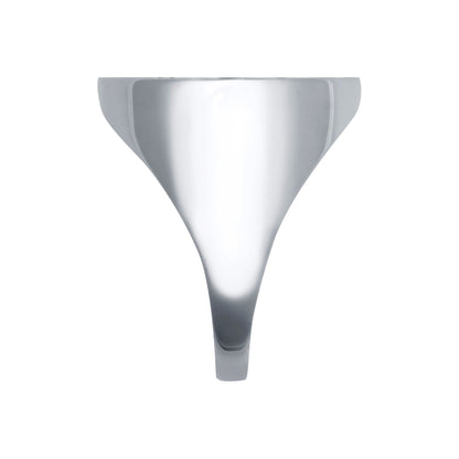 Silver  Domed Polished Full Sovereign Mount Ring - ARN112-F