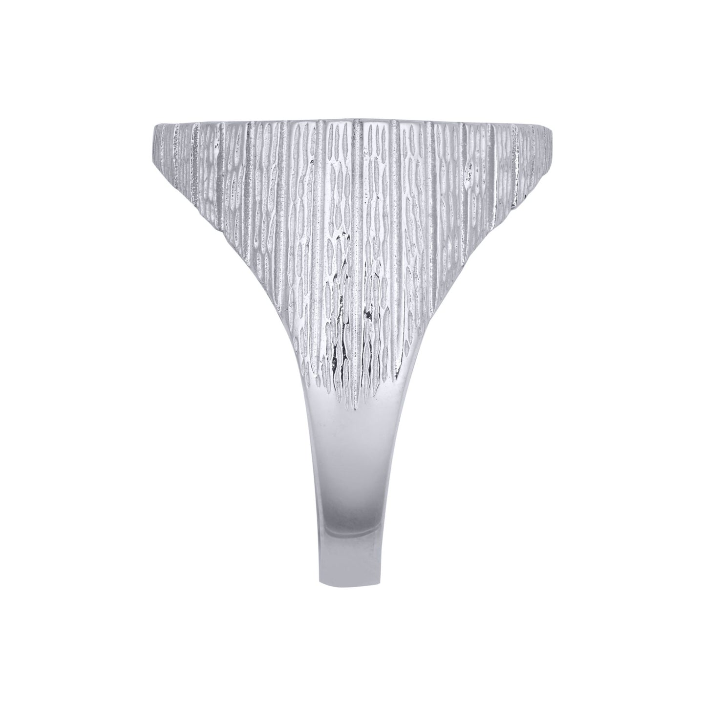 Silver  Ribbed Barked 10th Oz Kruger Brittania Coin Mount Ring - ARN115-T