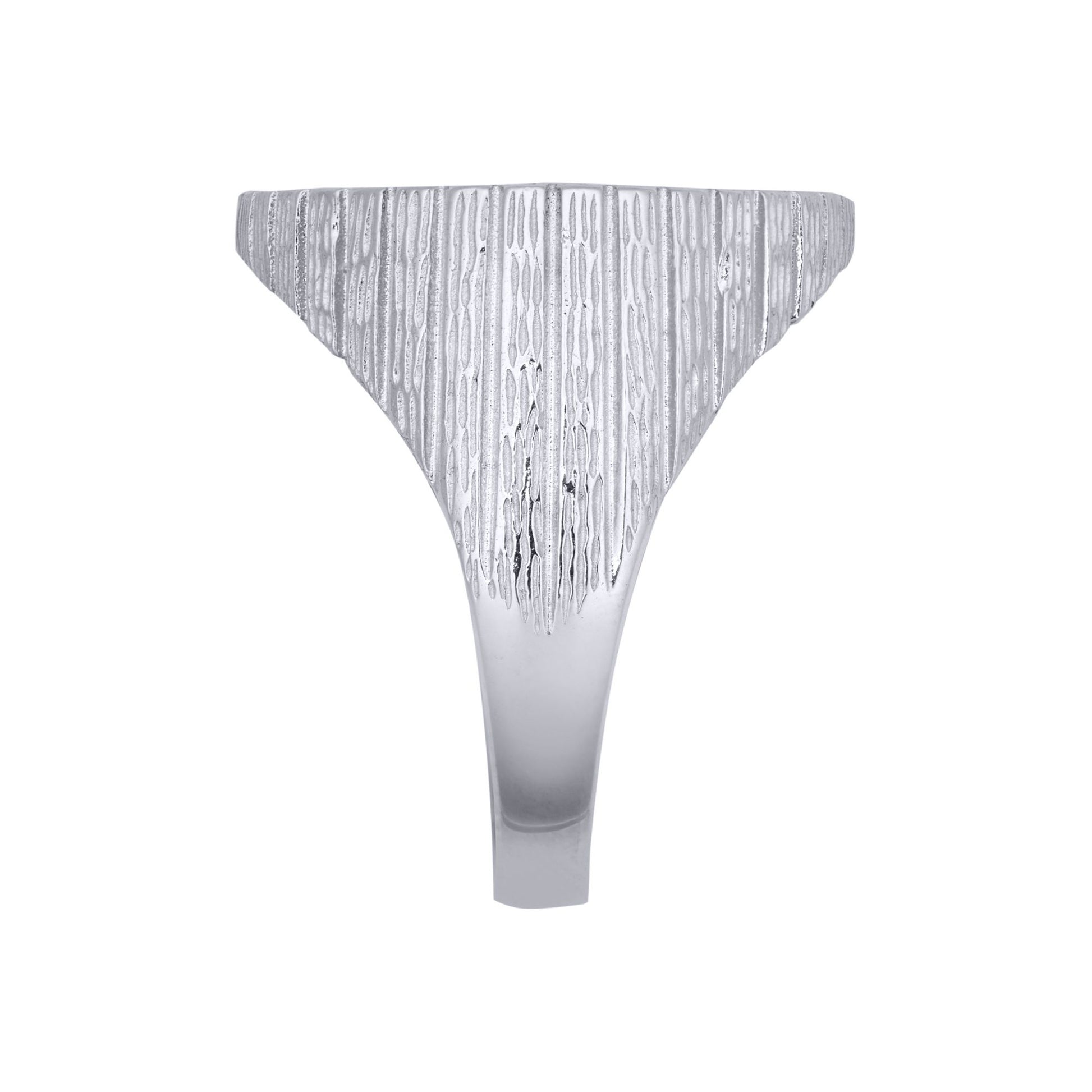 Silver  Ribbed Barked 10th Oz Kruger Brittania Coin Mount Ring - ARN115-T