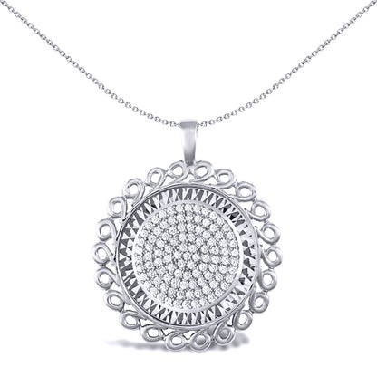 925 Silver  Loop Spiral Half Sovereign Coin Mount Pendant CZ Disc - ASP002-H