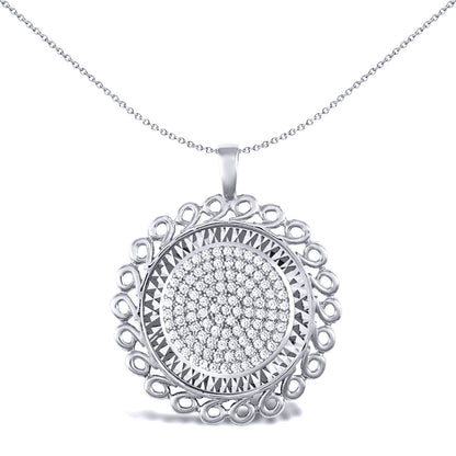 925 Silver  Loop Spiral Half Sovereign Coin Mount Pendant CZ Disc - ASP002-H