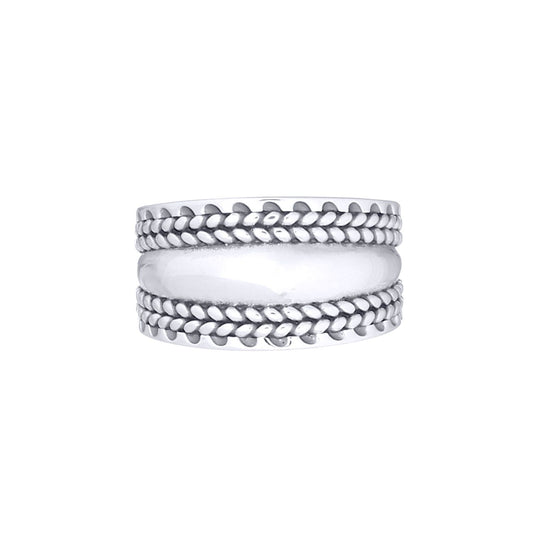Silver  Wheat Olive Branch Toe Ring - ATR009