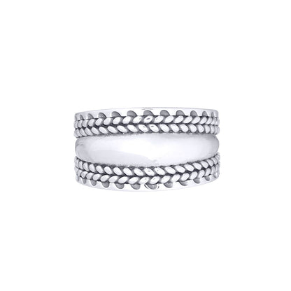 Silver  Wheat Olive Branch Toe Ring - ATR009